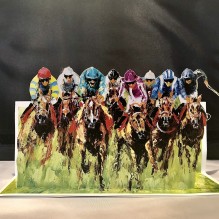TWO FURLONGS FROM HOME/POP UP CARD